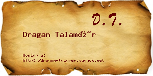 Dragan Talamér névjegykártya
